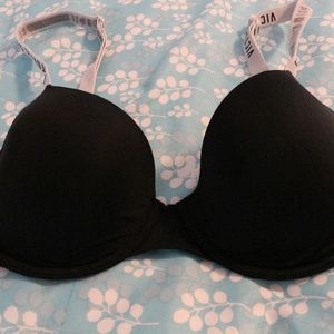 Black with white straps